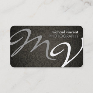 Damast-Monogramm-Fotograf-Visitenkarte Visitenkarte