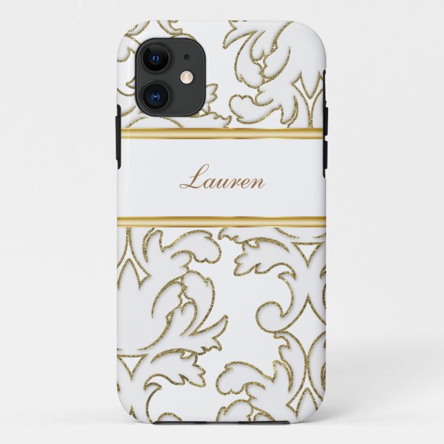 Damast-Monogramm iPhone 5 Hüllen (Rückseite)