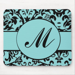 Damast-Monogramm Mousepad
