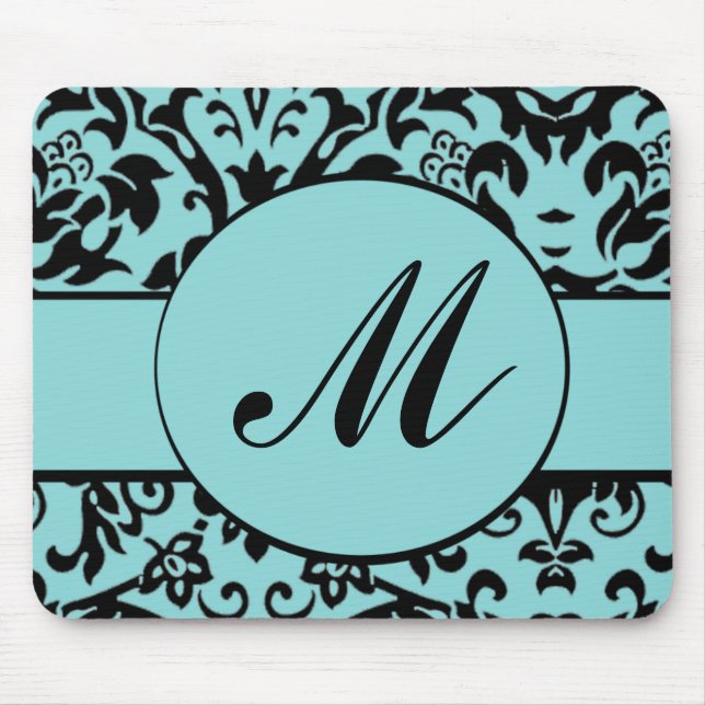 Damast-Monogramm Mousepad (Vorne)