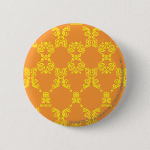 Damast orangegelb button