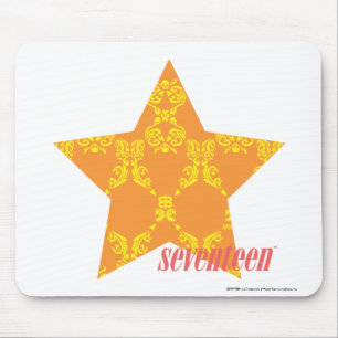 Damast orangegelbe 3 mousepad