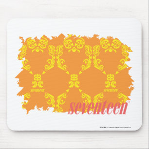 Damast orangegelbe 4 mousepad