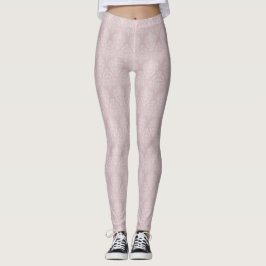 Damast-Rosa erröten Leggings