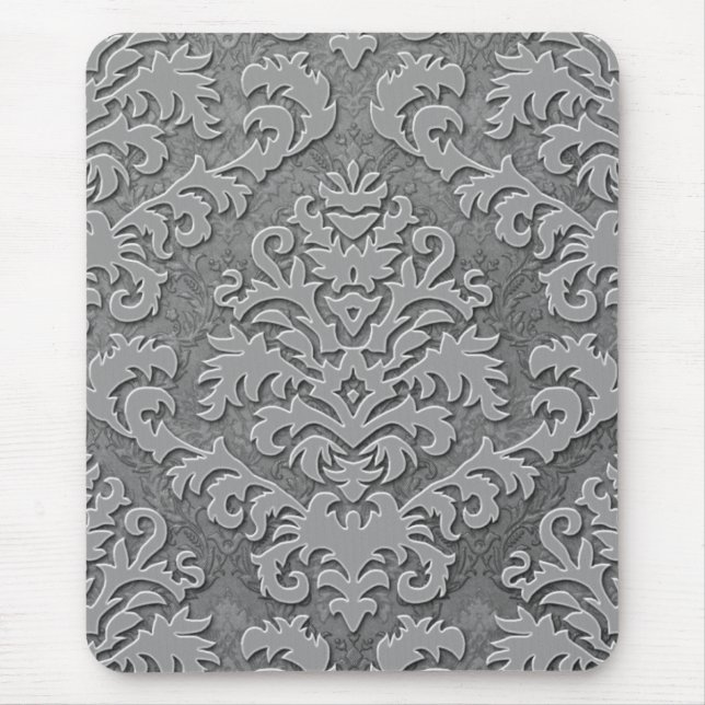 Damast-Samt, Doppel-Damask einfarbig Mousepad (Vorne)