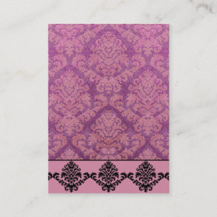 Damast-Samt, Doppel-Damask in Rosa Visitenkarte