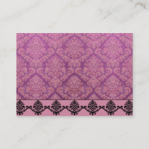 Damast-Samt, Doppel-Damask in Rosa Visitenkarte