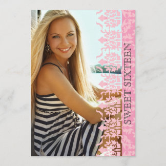 Damast sehen durch Foto-Einladung Einladung