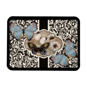 Damast u. Blau Magnet