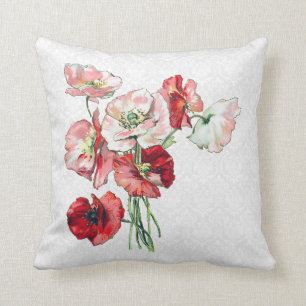 Damast und Blume Kissen