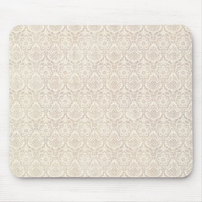 Damast-Vanille-Muster Mousepad (Vorne)