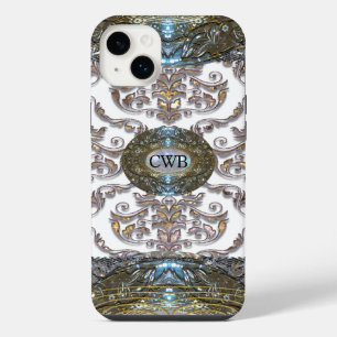 Damast Veyla Barock Monogramm iPhone 14 Plus Hülle