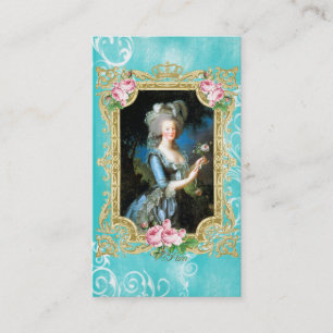 Damast-Visitenkarte Marie Antoinette Le Brun Blue Visitenkarte