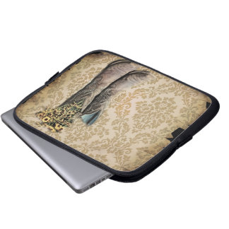 Damast-Wildblume Westernland-Cowboystiefel Laptopschutzhülle
