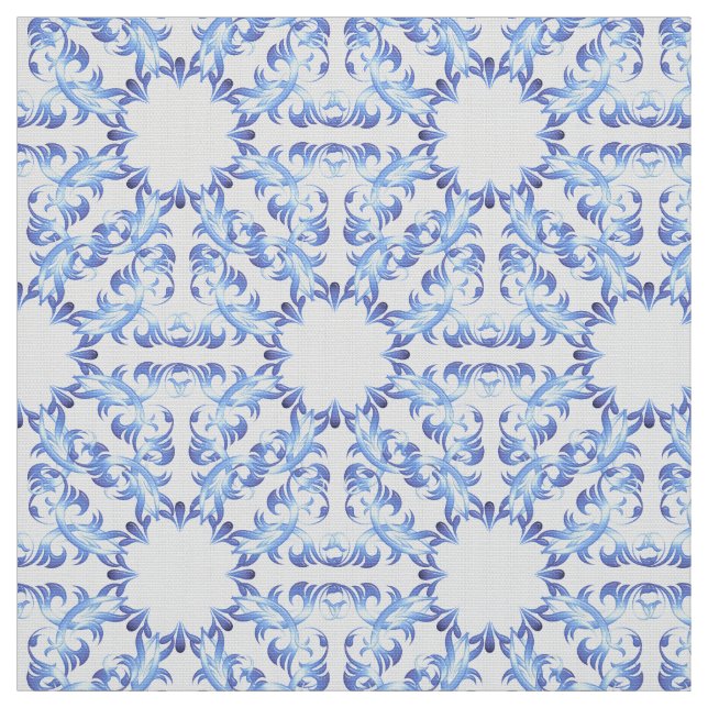 Damastblaumuster Stoff (Muster)