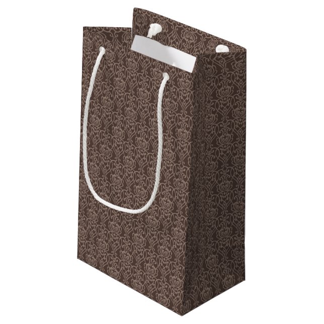 Damastmuster 6 kleine geschenktüte (Rückseite Schrägansicht)