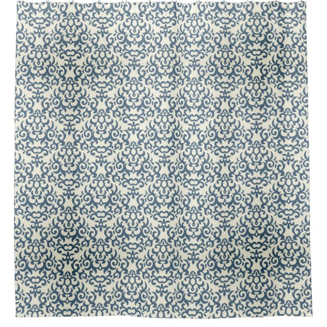 Damastmuster auf Steigungshintergrund 2 Duschvorhang (Vorderseite)