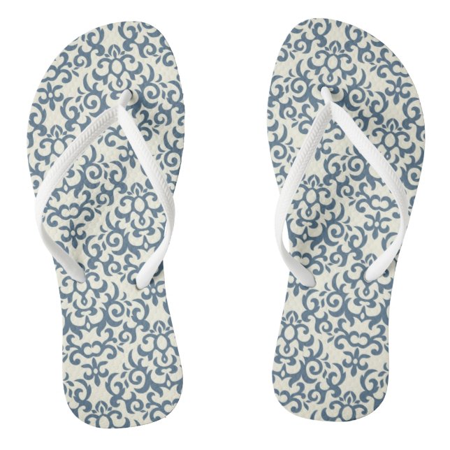 Damastmuster auf Steigungshintergrund 2 Flip Flops (Fußbett)