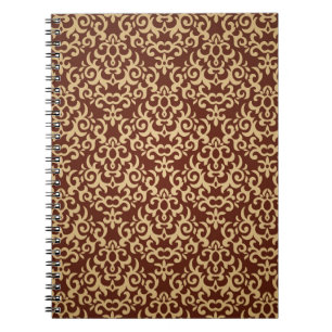 Damastmuster auf Steigungshintergrund Notizblock