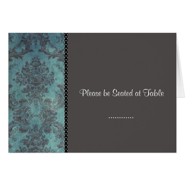 Damastsilber; Platzkarte (Vorderseite (Horizontal))