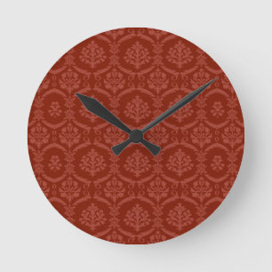 Damasttapete 3 runde wanduhr