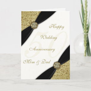 Damaszener 50. Hochzeitstag Grußkarte Karte