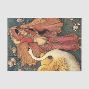 „Damayanti und der Schwan“ von Warwick Goble Seidenpapier