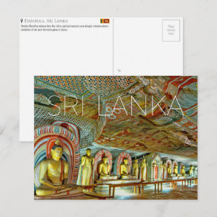 Dambulla-Höhlen, Sri Lanka Reise-Postkarte Postkarte