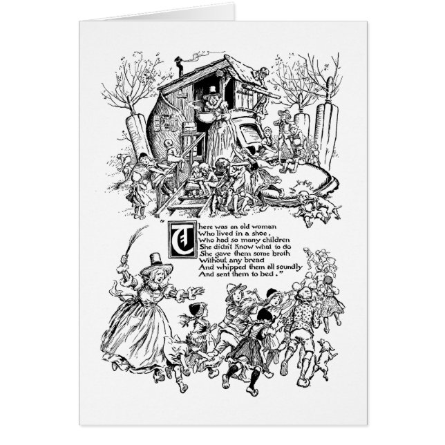 Dame âgée dans une comptine de chaussure (Devant)