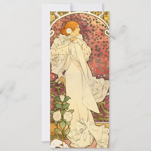Dame Alphonse-Mucha der Camelias Einladungen (Vorderseite)