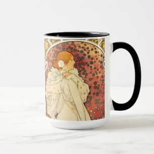 Dame Alphonse-Mucha der Camelias Tasse