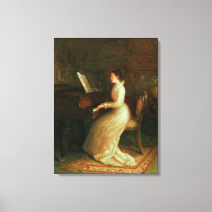 Dame am Klavier Leinwanddruck