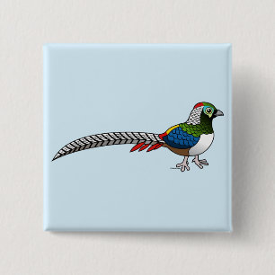Dame Amhersts Pheasant Button