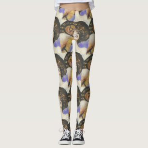 dame au champignon brun ton beige leggings
