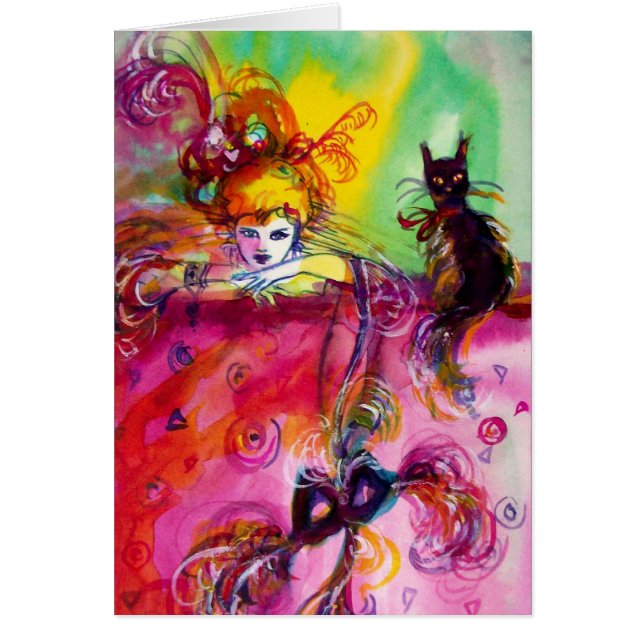 DAME AVEC CHAT NOIR (Devant)