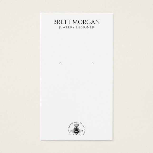 Dame Bee Earring Juwelier Display Card (Vorderseite)