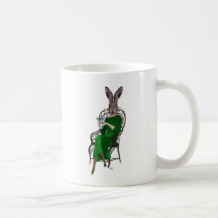 Dame Bella Rabbit Taking Tea 2 Kaffeetasse