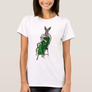 Dame Bella Rabbit Taking Tea 2 T-Shirt