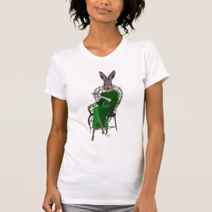 Dame Bella Rabbit Taking Tea 2 T-Shirt