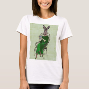 Dame Bella Rabbit Taking Tea 3 T-Shirt
