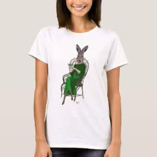 Dame Bella Rabbit Taking Tea 4 T-Shirt
