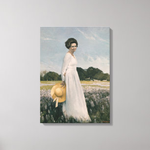 Dame Bird Johnson - Aaron Shikler (1978) Leinwanddruck