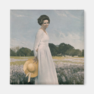 Dame Bird Johnson - Aaron Shikler (1978) Magnet