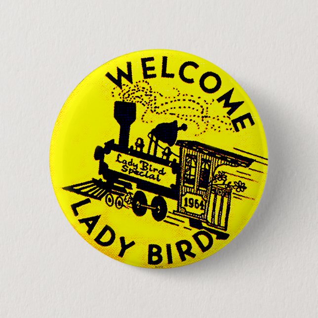 Dame Bird - Knopf Button (Vorderseite)