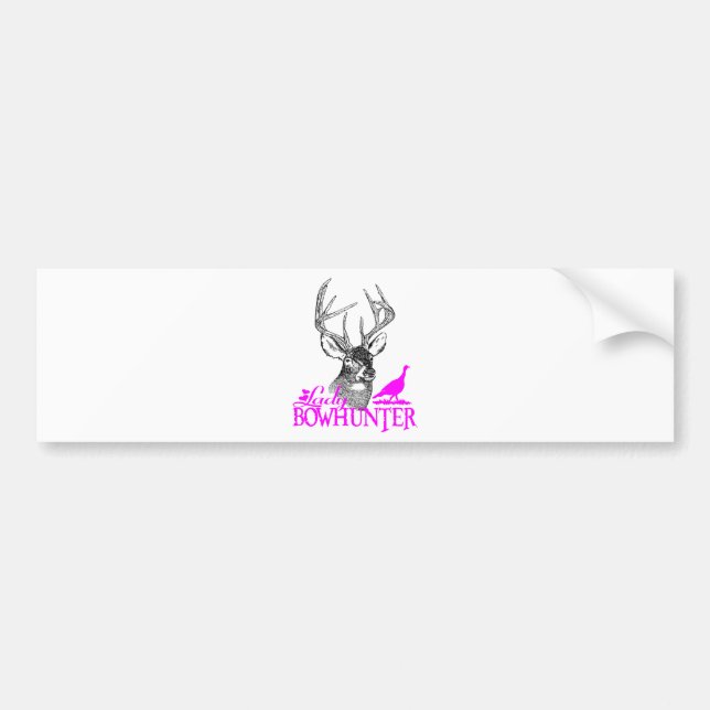 DAME BOWHUNTER DEER U. DIE TÜRKEI AUTOAUFKLEBER (Vorne)