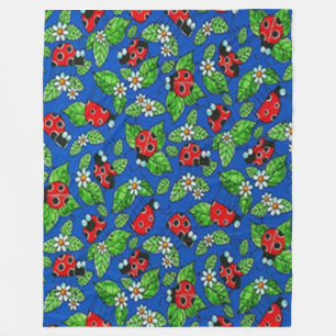 DAME BUG QUILT (simuliert) Fleece-Decken Fleecedecke