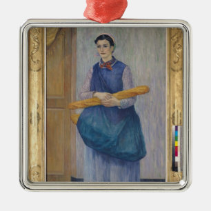 Dame Carrying Bread, 1889 Silbernes Ornament