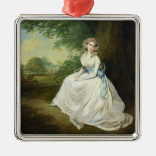 Dame Chambers, c.1789 (Öl auf Leinwand) Silbernes Ornament