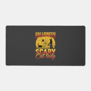 Dame de chat effrayante Halloween Sorcière Toile d