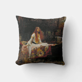 Dame der SchalottePre-Raphaelitemalerei Kissen